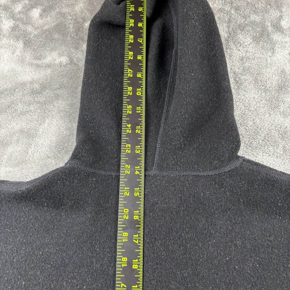 Lauren Ralph Lauren Jacket Womens Small Petite Black Wool Knit Hooded Full Zip - Picture 8 of 10